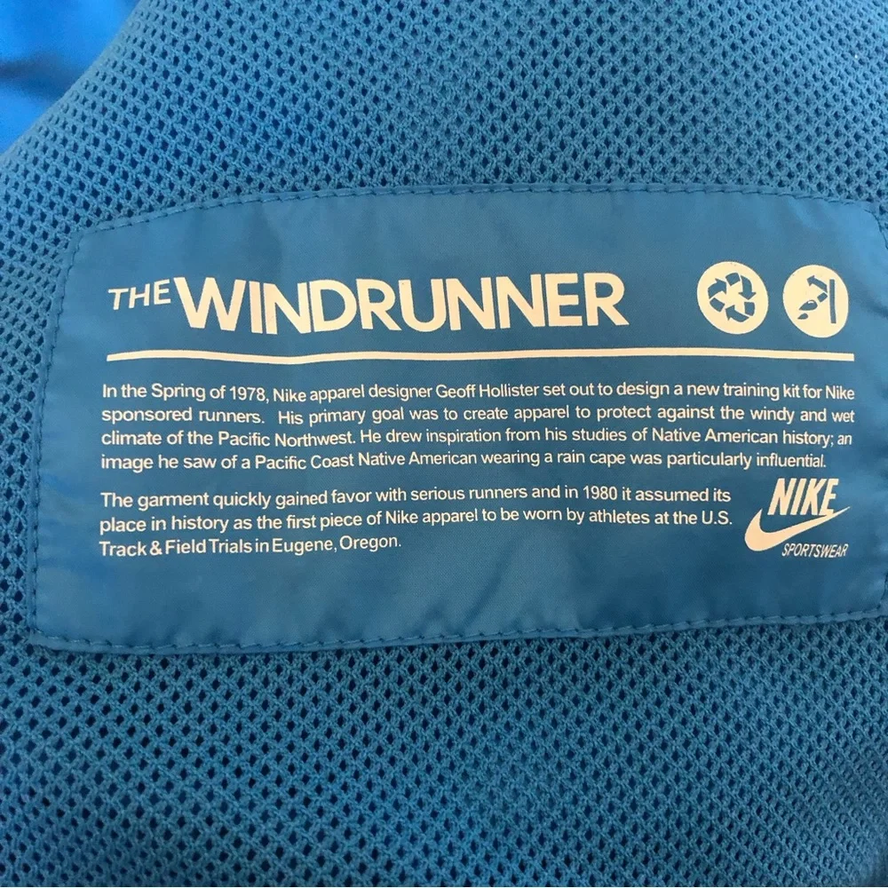 Nike Windrunner windbreaker jacket blue women’s retro 1978 size S small - Picture 3 of 14